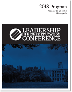 2018 Leadership in Higher Education Conference program