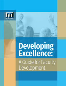 cover of developing excellence: a guide for faculty development report