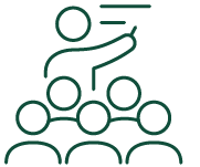 icon of a presenter addressing a group