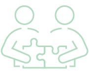 icon two people connecting puzzle pieces