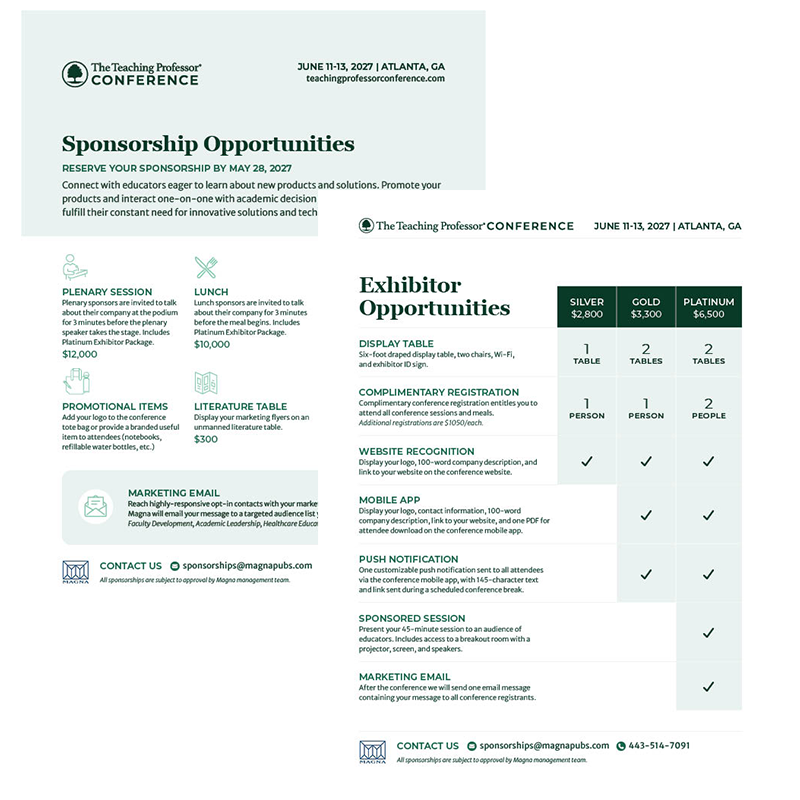 two-page sponsorship prospectus